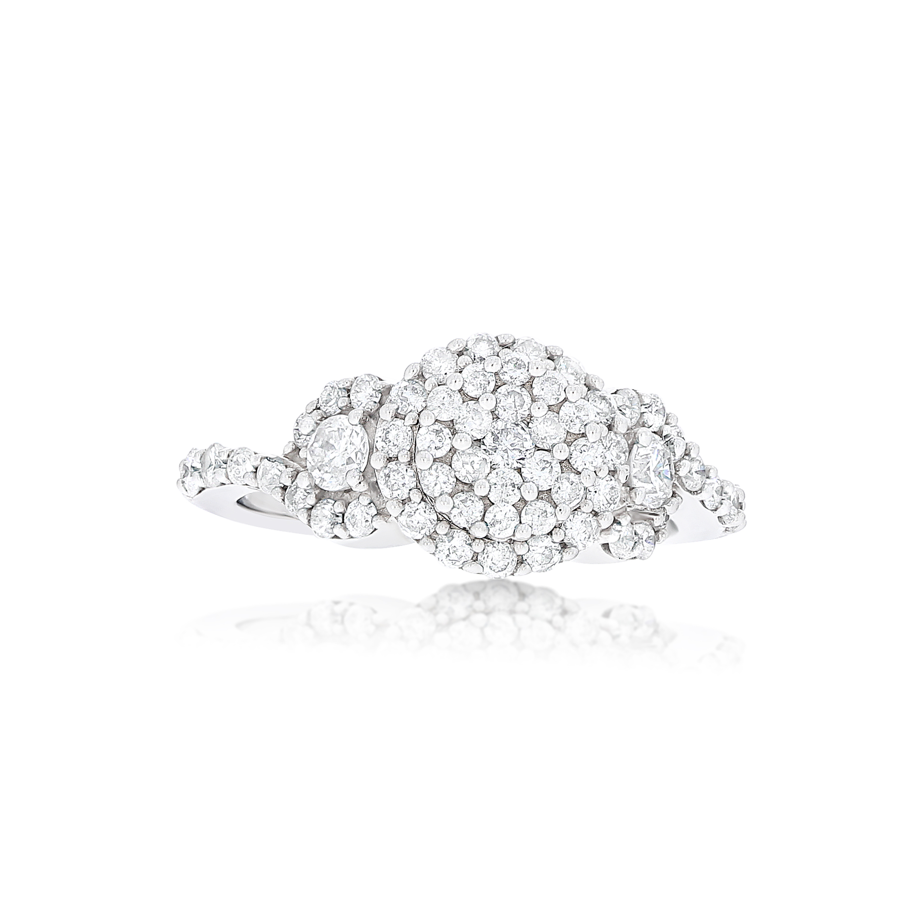 Diamond Engagement Ring 0.86 ct. 14k White Gold